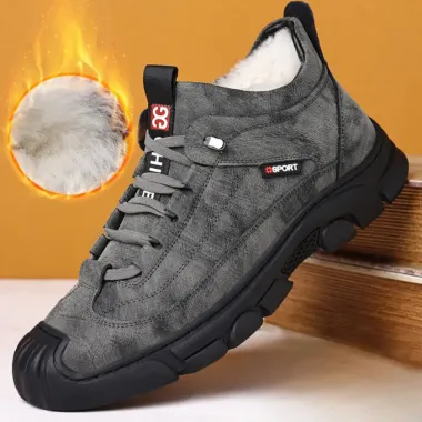 Men's Thickened Fleece Warm Casual Sneakers