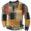 Men's Henley T-Shirt Vintage 3D Print Color Block Festival Holiday Outdoor Long Sleeve Top