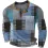 Men's Henley T-Shirt Vintage 3D Print Color Block Festival Holiday Outdoor Long Sleeve Top