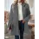 Women's Solid Color Jacquard Wool Cardigan Button Long Sleeve Coat