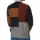 Men's Cardigan Patchwork Stripe Sweater Slim Fit Cable Knitted Button Up Heavyweight Knitwear Jackets