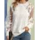 Women's Mesh Knitted Pullover Lace Crew Neck Sweater