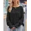 Women's Round Neck Twist Knitted Loose Pullover Sweater