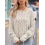 Women's Round Neck Twist Knitted Loose Pullover Sweater