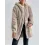 Women's Thickened Plush Hooded Cardigan Waist Long Coat