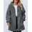 Women's Loose Polar Fleece Long Sleeve Hooded Zipper Sweatshirt Jacket