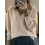 Women's Casual Shirt Polo Collar Patchwork Sweater