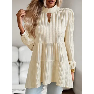 Women's Elegant Lantern Sleeve Top Shirt Blouses