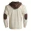 Men's Hoodie Lace-Up Vintage Corduroy Color Block Elbow Patches Long Sleeve Outdoor Daily Tops