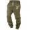 Men's Retro Elk Print Pocket Casual Sports Elastic Waist Pants