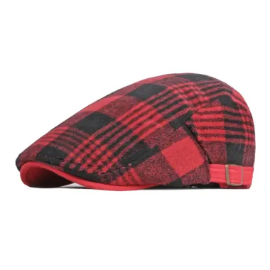 Unisex Vintage Plaid Beret