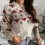 Women's Retro Geometric Diamond Contrast Color Sweater Warm Knitted Sweater Round Neck Top