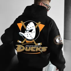 Oversized Casual Men\'s Mighty Ducks Hoodie