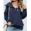 Women's Zippered Large Lapel Shawl Pullover Sweatshirt