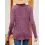 Women's Ribbed Brushed Contrast Color Stitching Long-sleeved Round Neck T-shirt Top