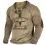 Men's Vintage Yellowstone Print Henley Color Block Casual Long Sleeve T-Shirt