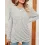 Women's Solid Color Round Neck Twist Long Sleeve Loose T-Shirt Top