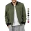 Men's Suede Bomber Jacket Outdoor Zip Pocket Tactical Jacket