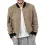 Men's Suede Bomber Jacket Outdoor Zip Pocket Tactical Jacket