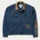 Yellowstone Print Men's Denim Jacket Retro Outdoor Suede Lapel Contrast Color Original Design Regular Length Coats