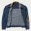 Yellowstone Print Men's Denim Jacket Retro Outdoor Suede Lapel Contrast Color Original Design Regular Length Coats