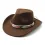 Men Women's Retro Yellowstone Suede Warped Western Cowboy Hat Rolled Brim Ethnic Style Felt Hat