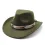 Men Women's Retro Yellowstone Suede Warped Western Cowboy Hat Rolled Brim Ethnic Style Felt Hat