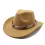 Men Women's Retro Yellowstone Suede Warped Western Cowboy Hat Rolled Brim Ethnic Style Felt Hat