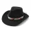 Men Women's Retro Yellowstone Suede Warped Western Cowboy Hat Rolled Brim Ethnic Style Felt Hat