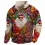 Men's Sweatshirt Vintage Santa Christmas Buttons Daily Tops