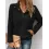 Women's Textured Stand Collar Casual Pocket Sweatshirt