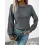 Women's Pleated Crew Neck Knitted Sweater