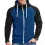 Men's Outdoor Sports Color-blocked Zipper Hooded Sweatshirt Cardigan Jacket