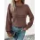 Women's Pleated Crew Neck Knitted Sweater