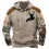 Men's Hoodie Vintage Hunting Deer Print Pocket Long Sleeve Daily Tops