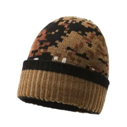 Men\'s Camouflage Woolen Warm Knitted Hat