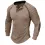 Men's Long Sleeved Henley Shirt Outdoor Stand Up Collar Sports Bottoming Casual T-shirt Top