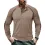 Men's Long Sleeved Henley Shirt Outdoor Stand Up Collar Sports Bottoming Casual T-shirt Top