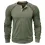 Men's Long Sleeved Henley Shirt Outdoor Stand Up Collar Sports Bottoming Casual T-shirt Top