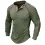 Men's Long Sleeved Henley Shirt Outdoor Stand Up Collar Sports Bottoming Casual T-shirt Top