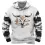 Men's Hoodie Vintage Western Aztec Bull Skull Print Pocket Long Sleeve Daily Tops