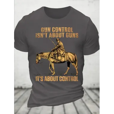 Gun Gontrol Isn't About Guns It's About Gontrol Men Casual Short Sleeve T-shirt