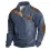 Men's Sweatshirt Yellowstone Herringbone Print Stand Collar Buttons Color Block Vintage Daily Tops