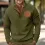 Men's Henley Stand Collar Corduroy Sweatshirt Outdoor Casual Retro Patchwork Sweatshirt