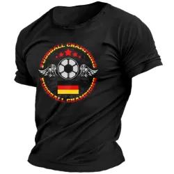 Men\'s German Fussball Champions Soccer Short Sleeve T-Shirt