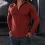 Men's Half Zip With Side Pocket 1/4 Stand Collar Casual Long Sleeve T-shirt