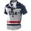 Men's Outdoor Casual Polo Shirt American Flag Print Comfortable Breathable Short Sleeve T-Shirt