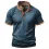 Men's Retro Polo Neck T-Shirt Color Block Short Sleeve Casual Vacation Pullover