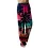 Men's Hawaiian Print Casual Resort Style Cotton And Linen Drawstring Pants