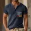 Men's Retro Ethnic Print Pocket Henley Neck T-Shirt